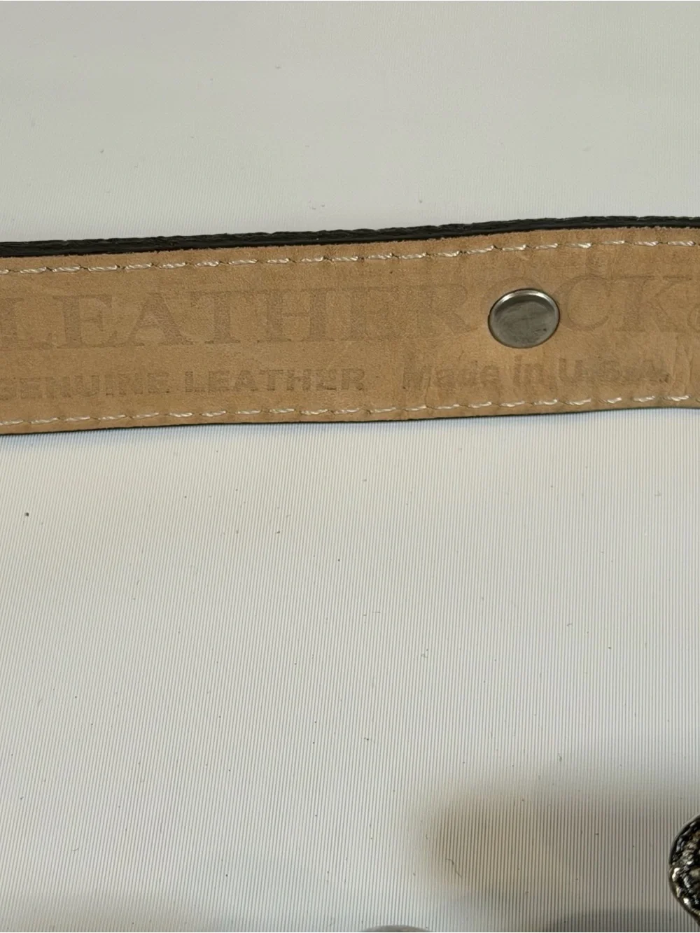 Leatherock Woman’s Belt 6952 Concho Western Rocker Boho 33”-36”